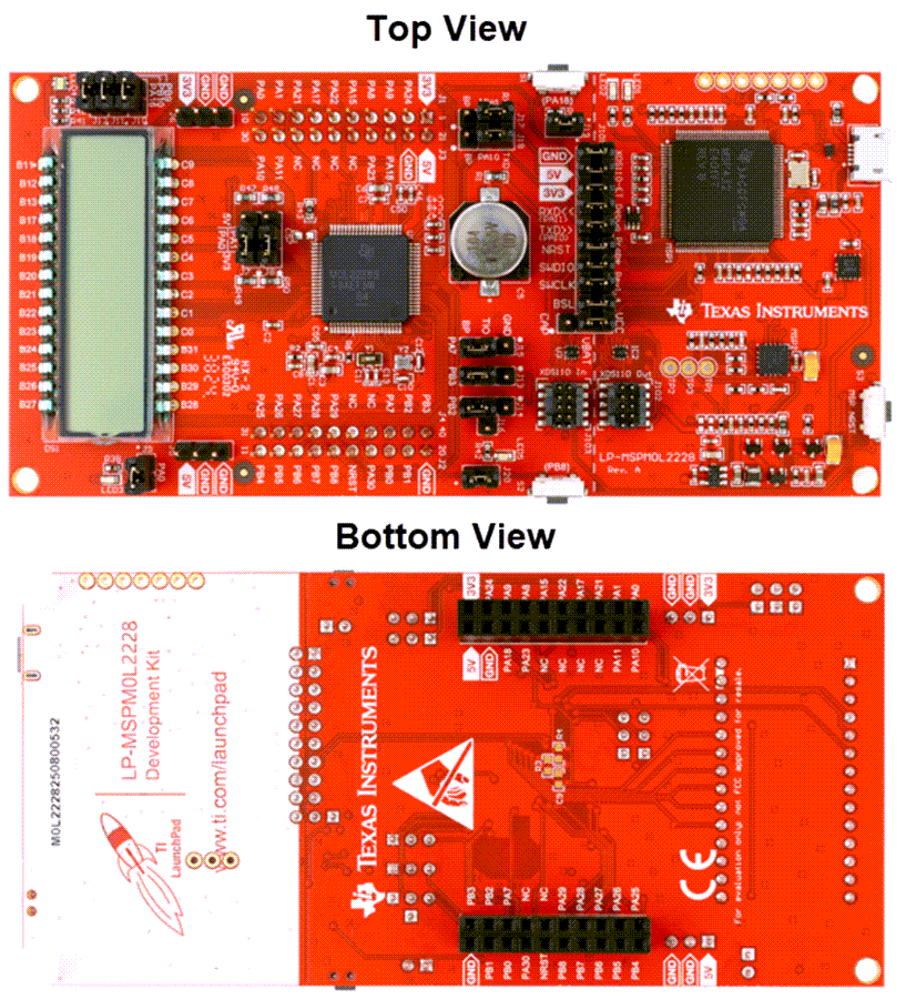 Mechanical Drawing - Texas Instruments MSPM0L2228 LaunchPad™ Development Kit