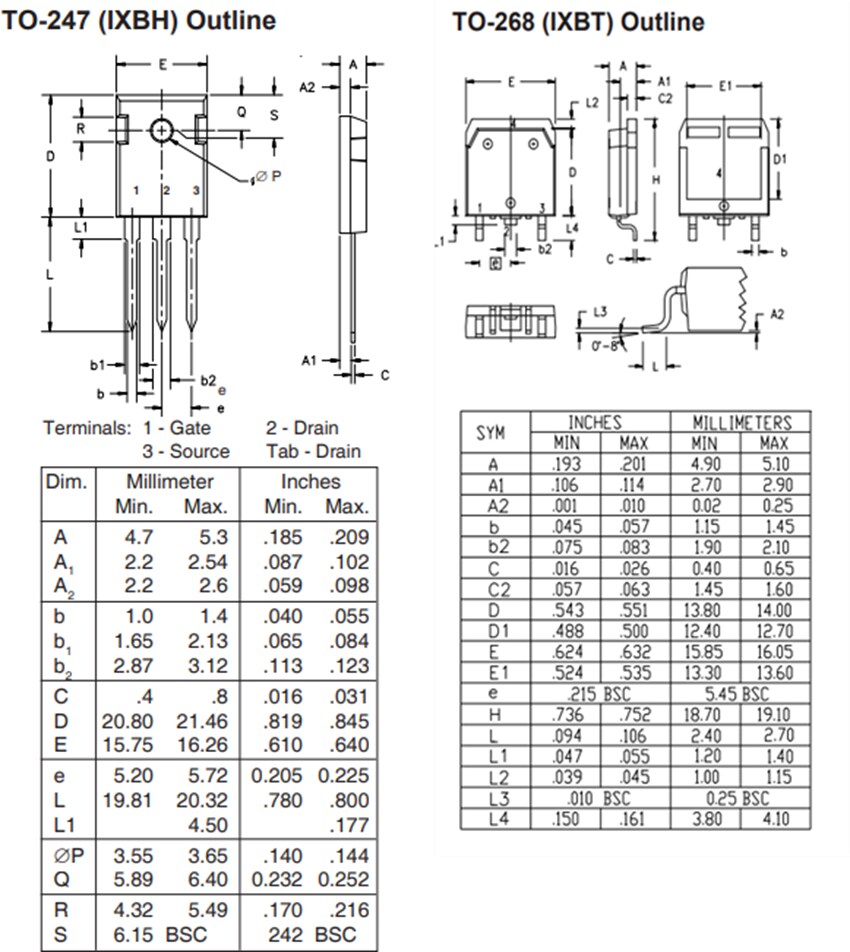 IXYS IXBH42N170 & IXBT42N170 IGBT Power Transistors