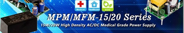 MEAN WELL MPM/MFM-05/10/15/20/30 AC/DC Power Supplies