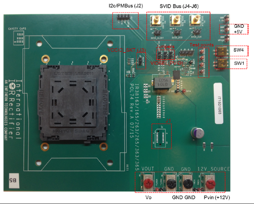 Infineon Technologies EVAL-38164-SVIDTOBO1 IR38164 Evaluation Board