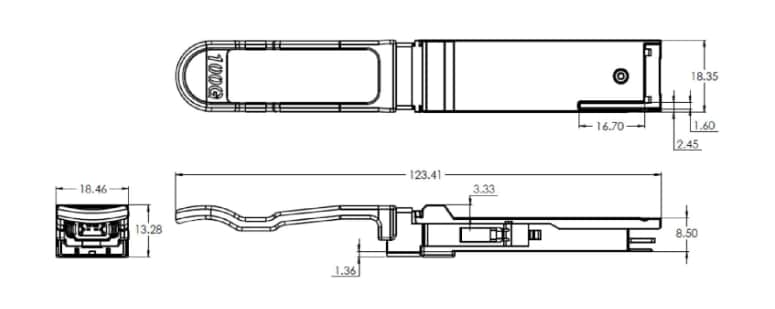 Chart - Coherent FTLC9558REPM QSFP28 Optical Transceiver Module