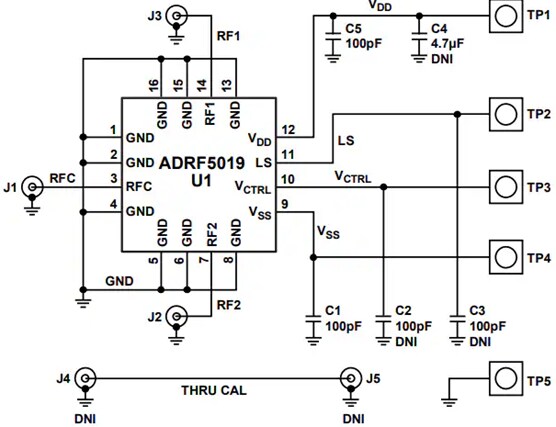 Schematic - Analog Devices Inc. EVAL-ADRF5019 Evaluation Board