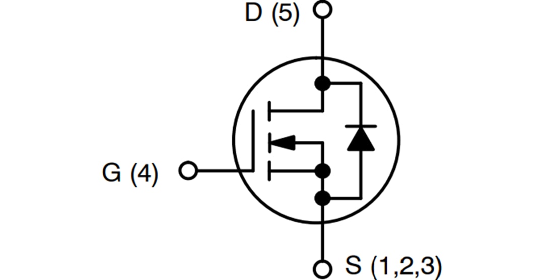 Schematic - onsemi NTMJS1D5N04CL 40V Industrial Power MOSFET