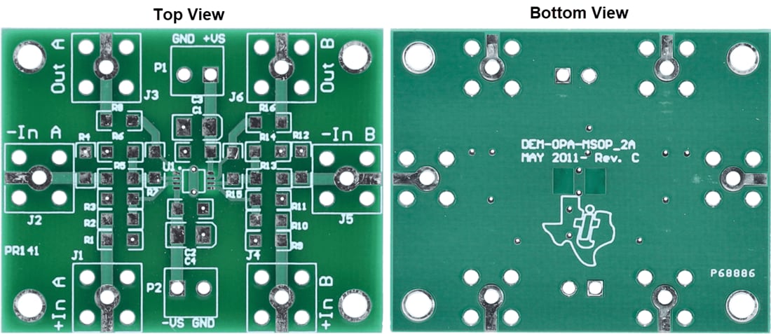 Mechanical Drawing - Texas Instruments DEM-OPA-MSOP-2A Demonstration Fixture