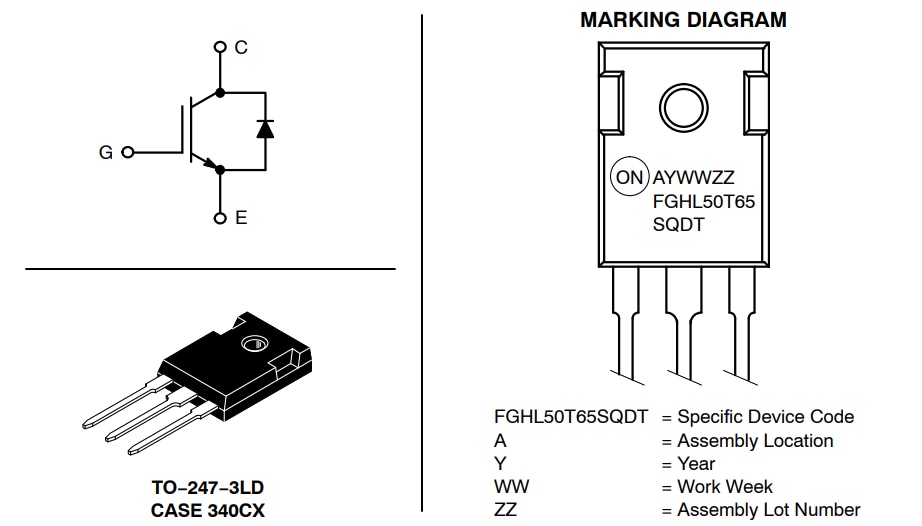 onsemi FGHL50T65SQDT IGBTs