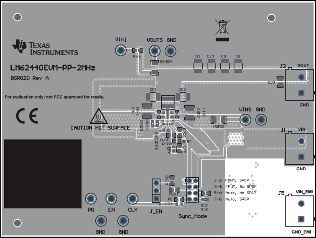 Mechanical Drawing - Texas Instruments LM62440EVM-PP-2MHZ Converter Evaluation Module