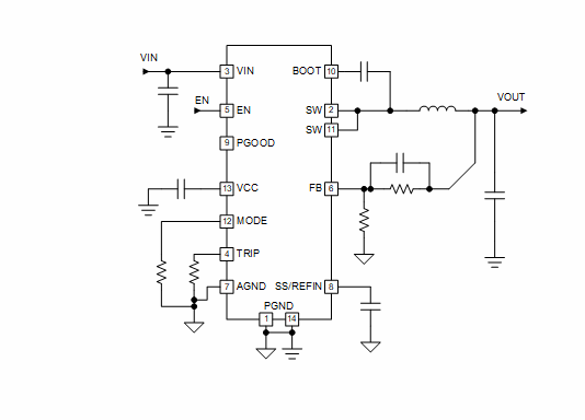 Schematic - Texas Instruments TPS54J060 Synchronous Buck Converters