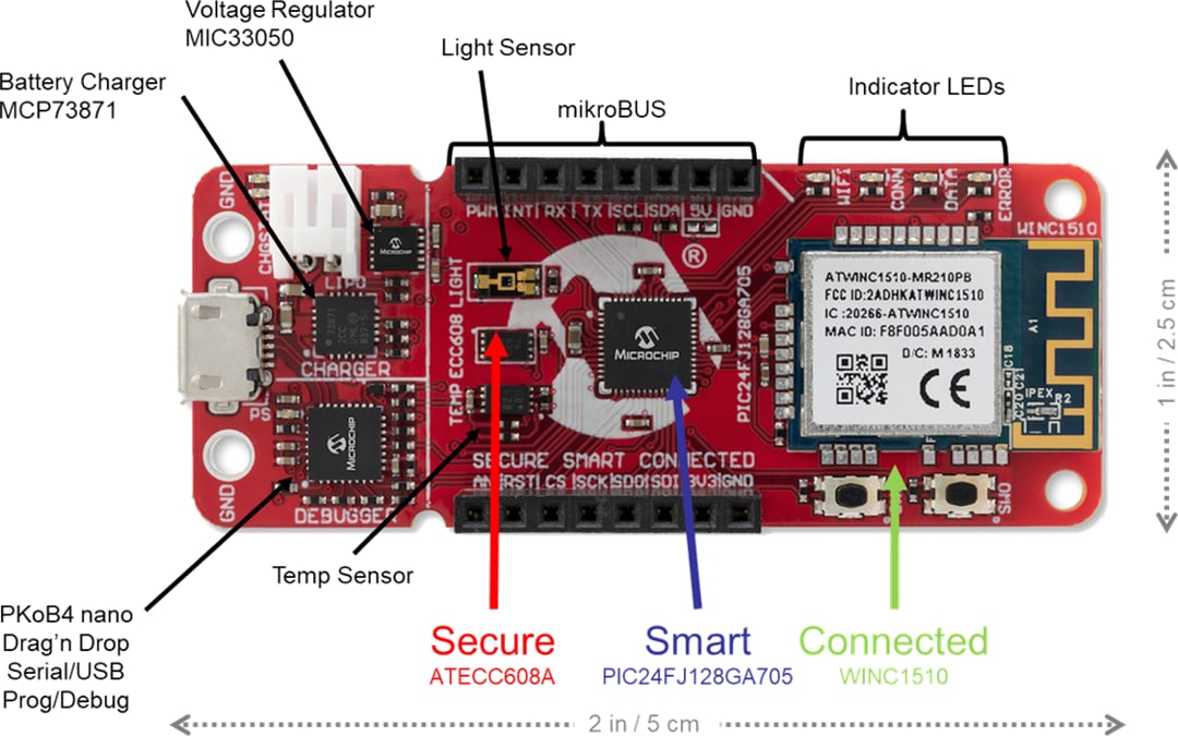 Microchip Technology PIC-IoT WA Development Board (EV54Y39A)