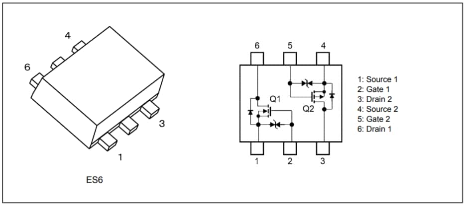 Toshiba SSM6L56FE Silicon P-/N-Channel MOSFETs