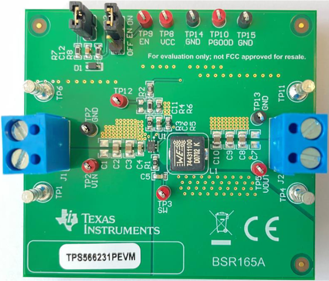 Mechanical Drawing - Texas Instruments TPS566231PEVM Converter Evaluation Module (EVM)