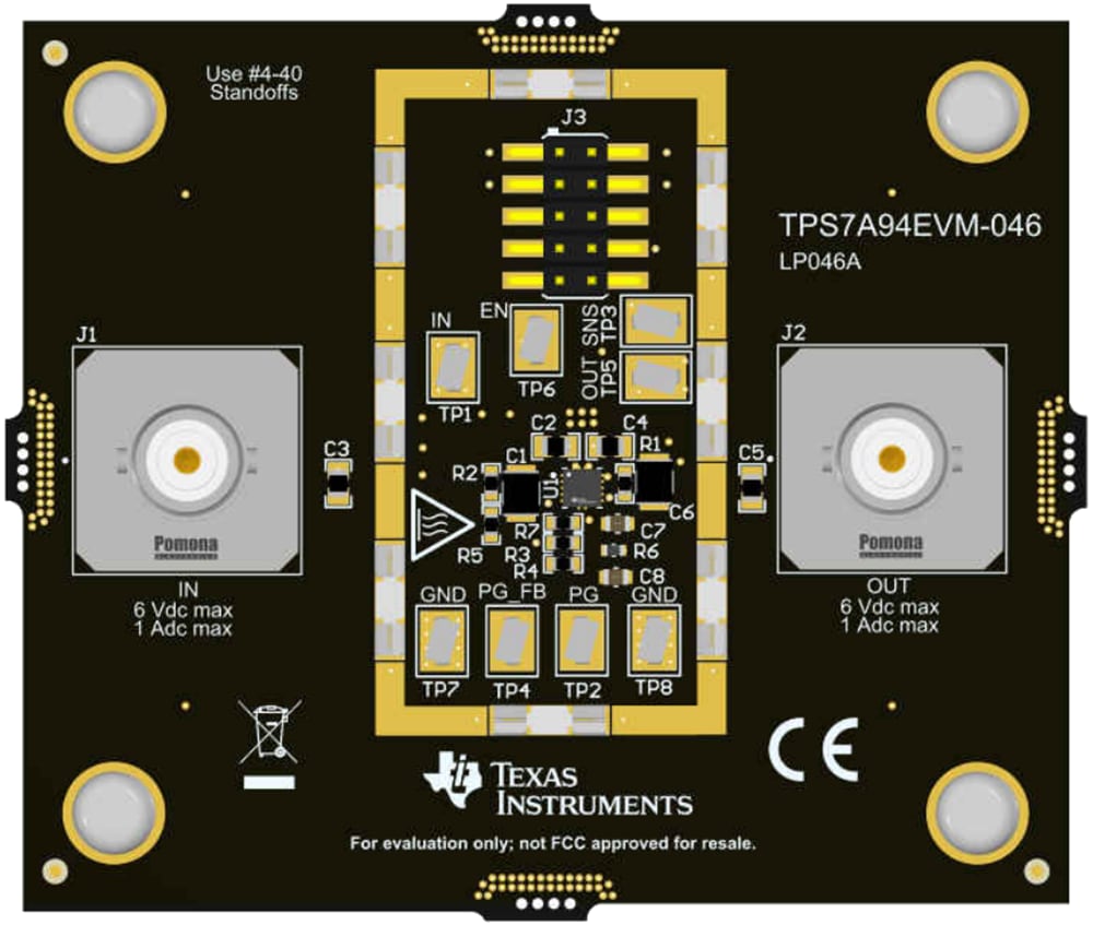 Mechanical Drawing - Texas Instruments TPS7A94EVM-046 Regulator Evaluation Module (EVM)