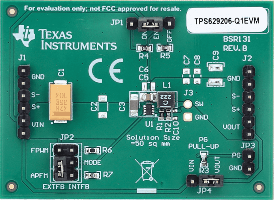 Mechanical Drawing - Texas Instruments TPS629206-Q1EVM Converter Evaluation Module