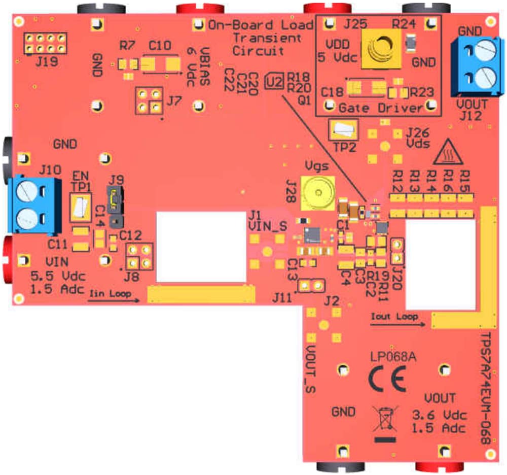 Mechanical Drawing - Texas Instruments TPS7A74EVM-068 Regulator Evaluation Module