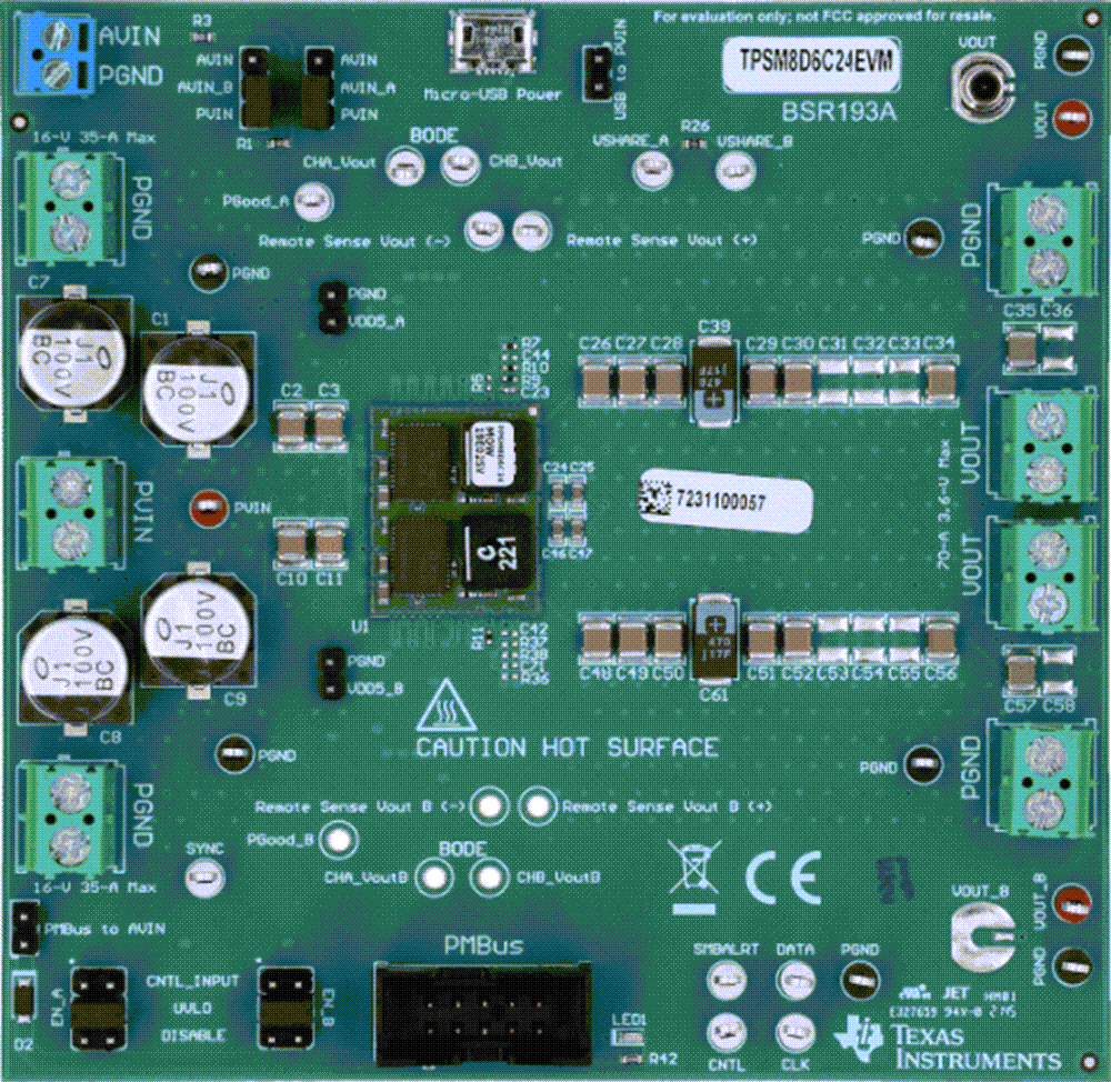 Mechanical Drawing - Texas Instruments TPSM8D6C24 Power Module Evaluation Module