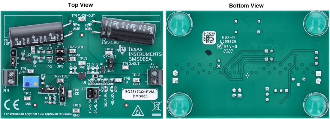 Mechanical Drawing - Texas Instruments bq25173-Q1EVM Linear Charger Evaluation Module
