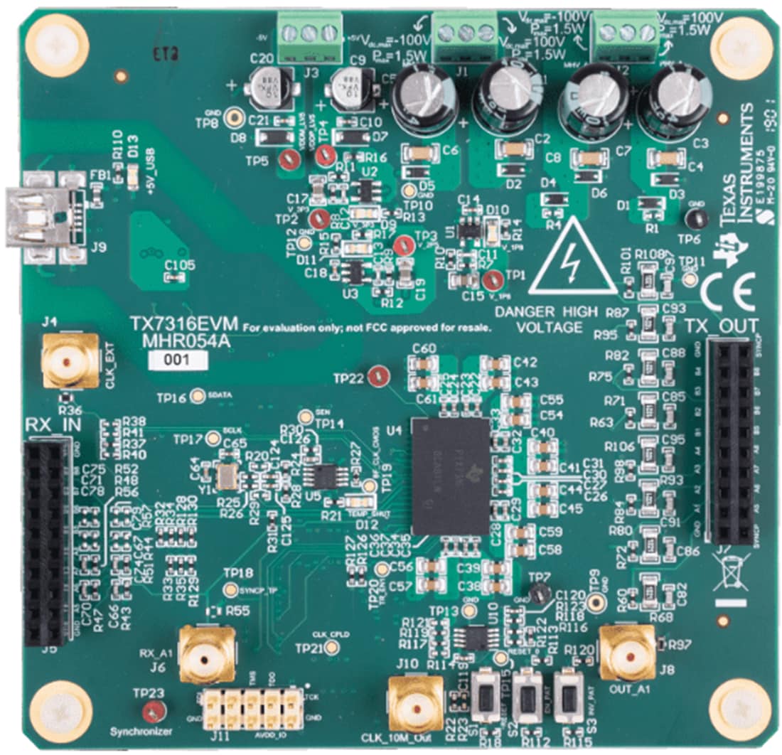 Mechanical Drawing - Texas Instruments TX7316EVM Evaluation Module (EVM)