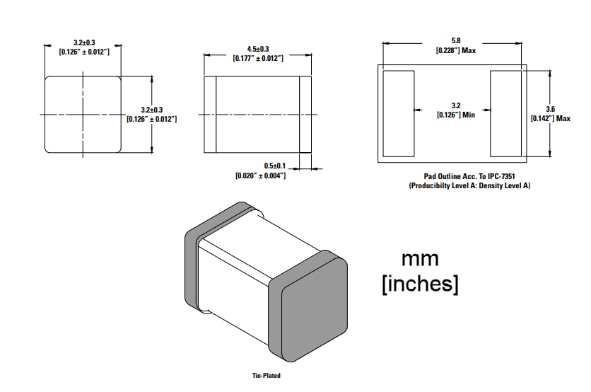 Chart - Littelfuse SJ Gas Discharge Tubes
