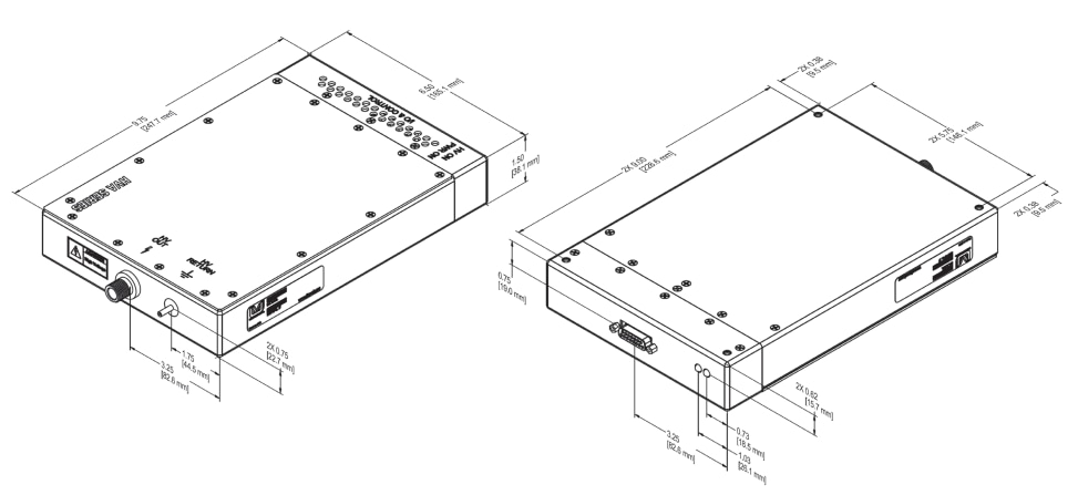 Mechanical Drawing - Advanced Energy / Ultravolt HVA DC-DC High Voltage Power Supplies