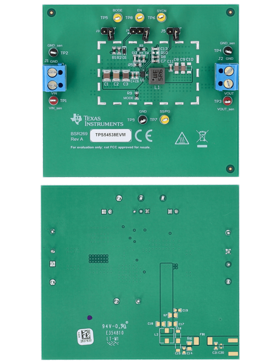 Texas Instruments TPS54538EVM Evaluation Module