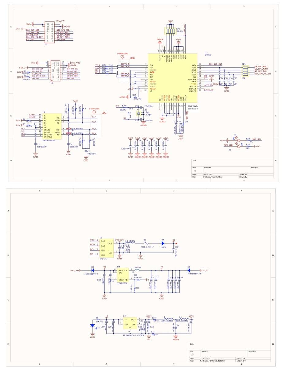 Schematic - M5Stack StamPLC PoE  Ethernet Control Modules
