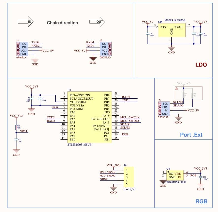 Schematic - M5Stack Unit ChainBus Communication Protocol Converters