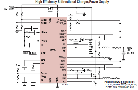Wiring diagram of the High Efficiency Bidirectional Charger/Power Supply