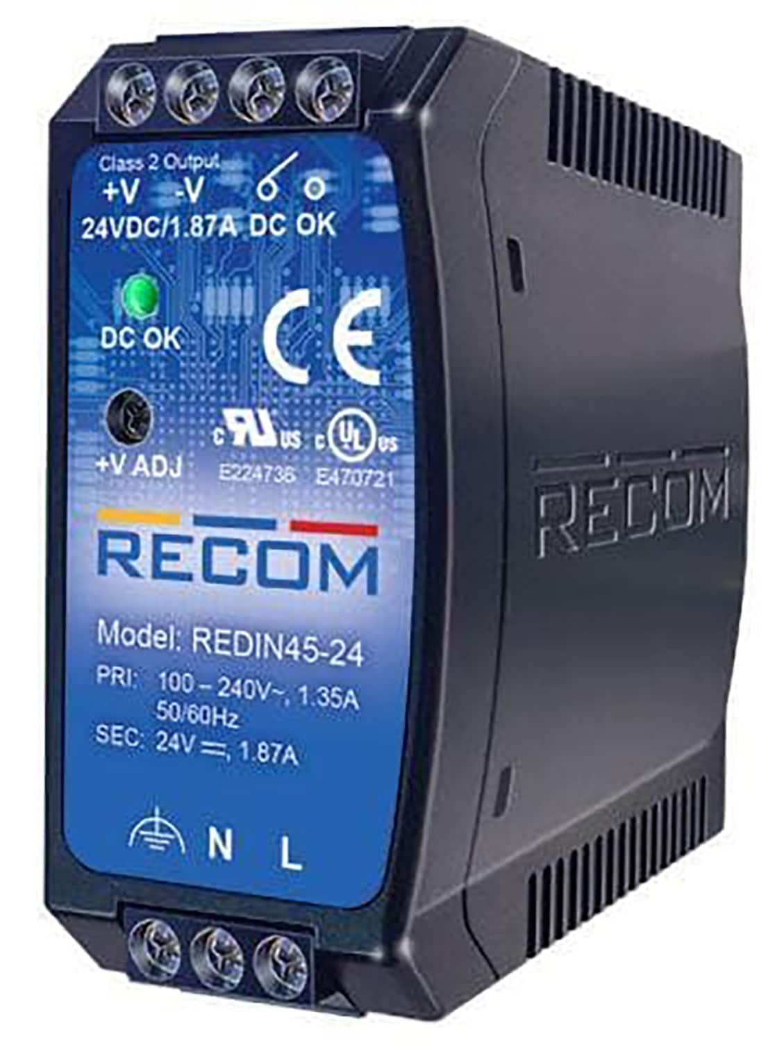 DIN rail power supply by Recom