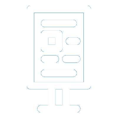 animation of digital signage with content scrolling up