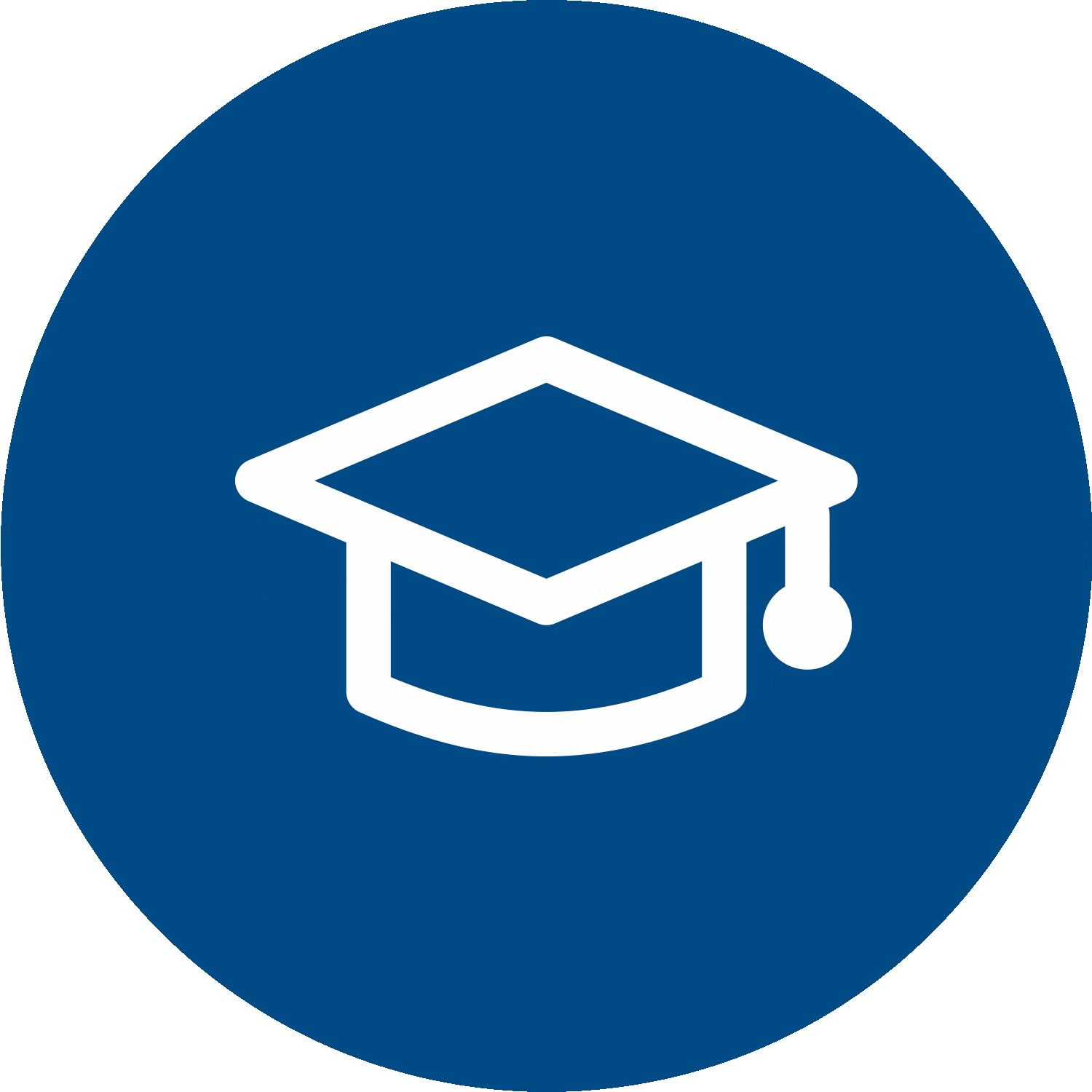 animation of a tassel moving across graduation cap