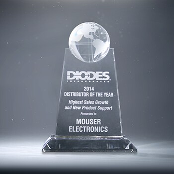 Mouser Named Distributor of the Year by Diodes Inc.